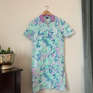 Bogner Pastel Paisley Polo Dress